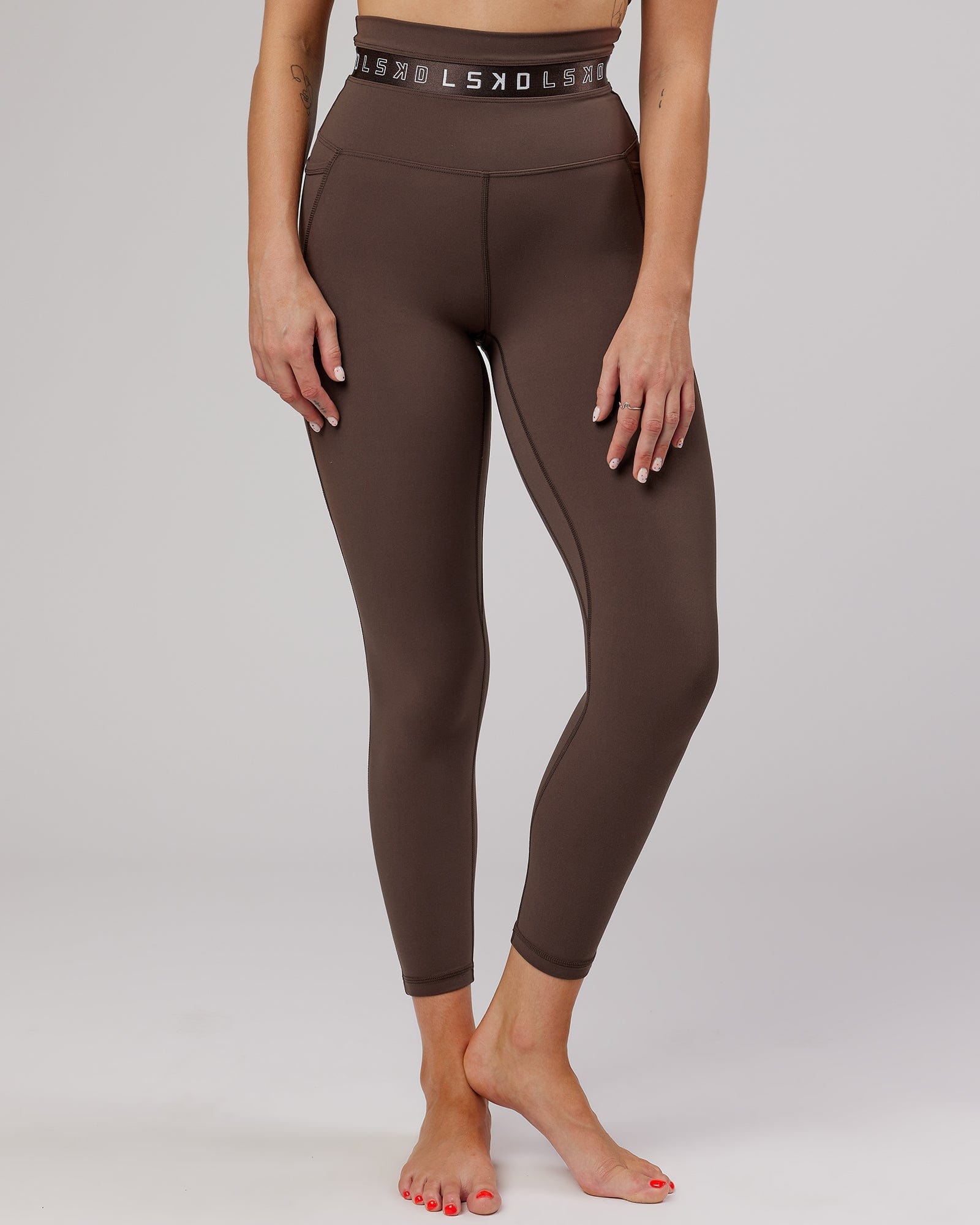 Model wearing Circuit 7/8 Length Tight - Walnut