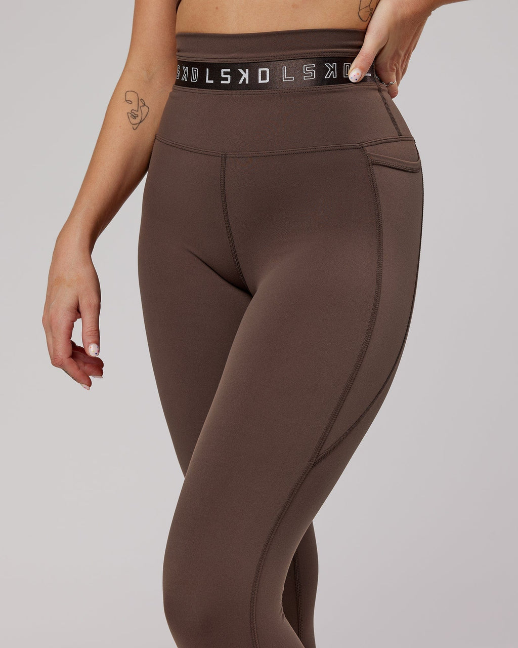 Model wearing Circuit 7/8 Length Tight - Walnut