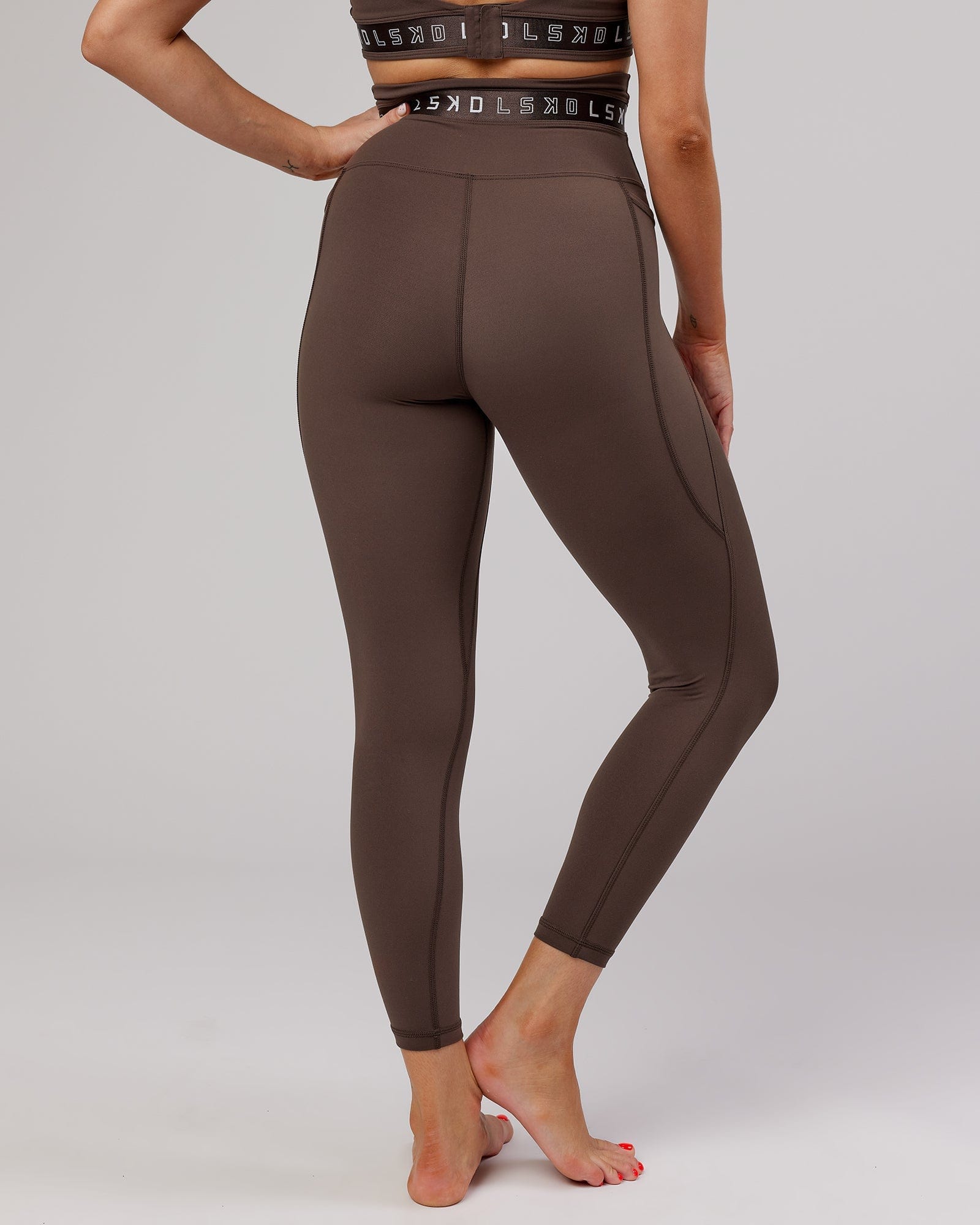 Model wearing Circuit 7/8 Length Tight - Walnut