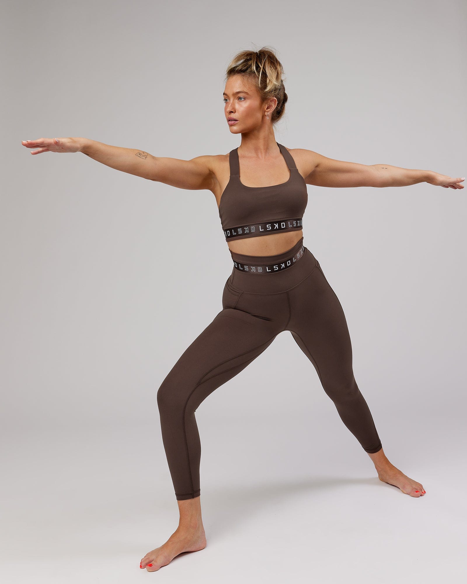 Model wearing Circuit 7/8 Length Tight - Walnut