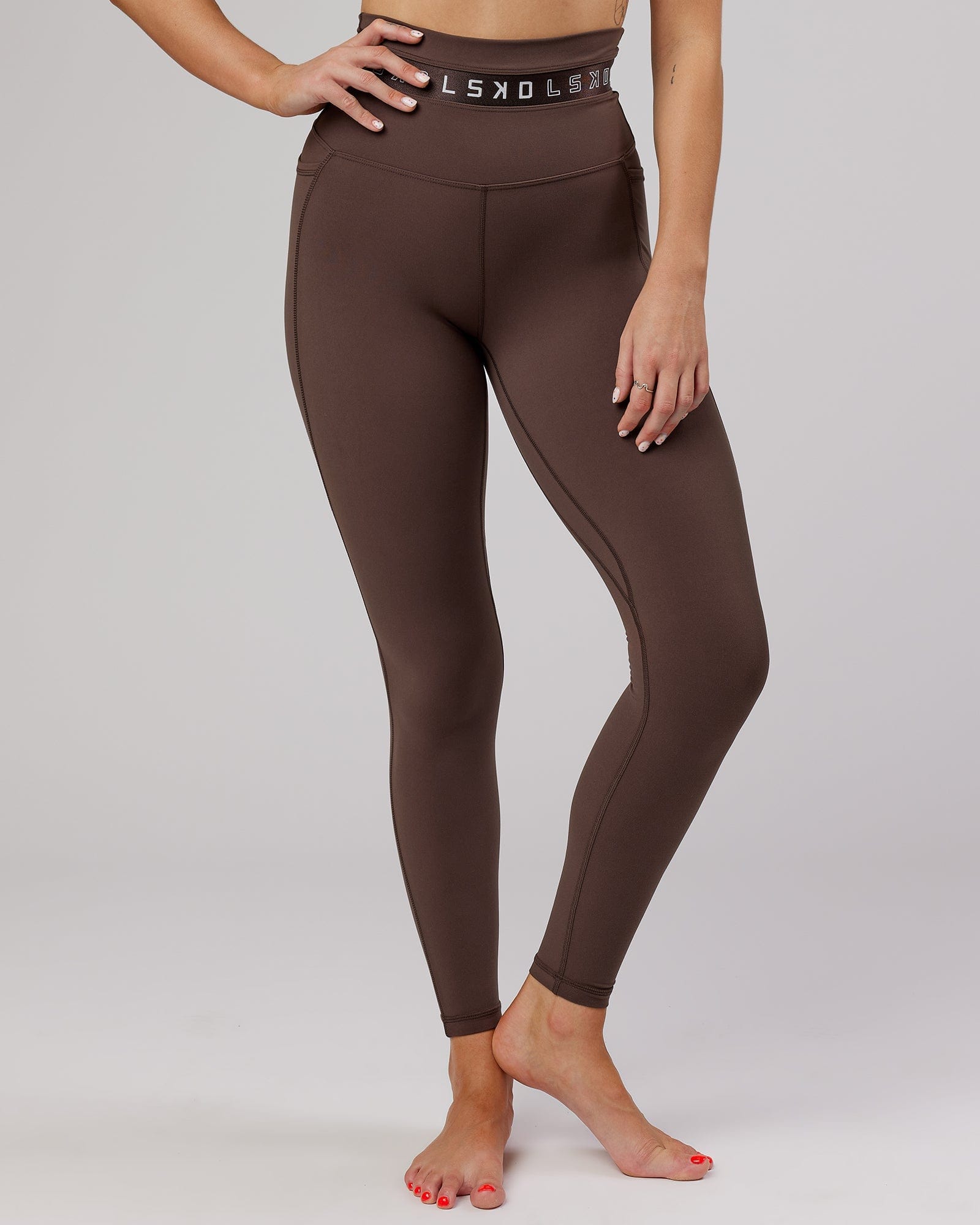 Model wearing Circuit Full Length Tight - Walnut