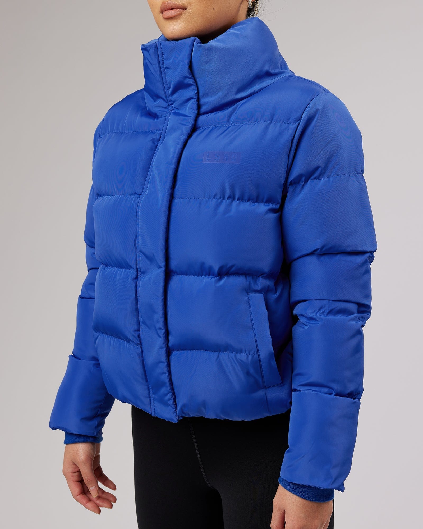 Model wearing Daily Puffer Jacket - Power Cobalt