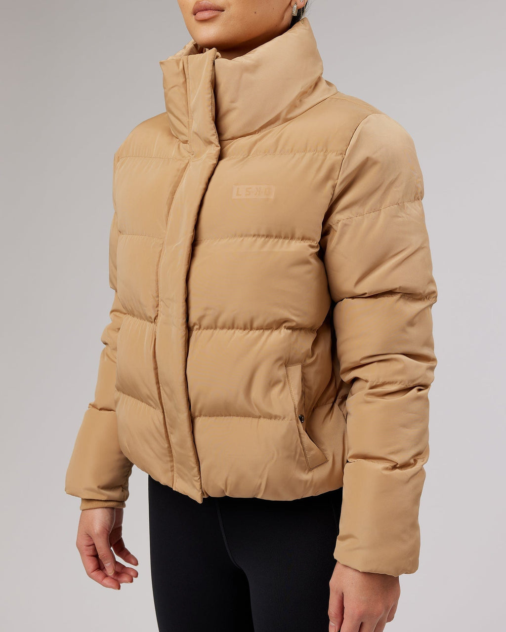 Model wearing Daily Puffer Jacket - Camel
