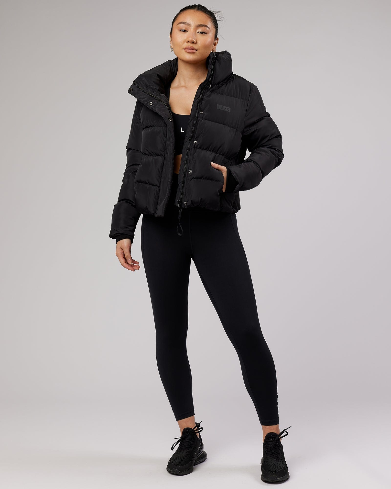 Model wearing Daily Puffer Jacket - Black