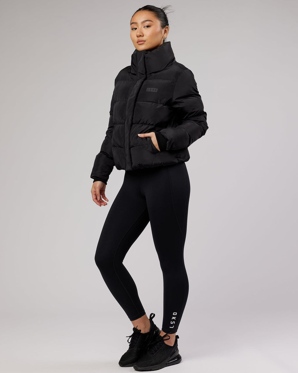 Model wearing Daily Puffer Jacket - Black