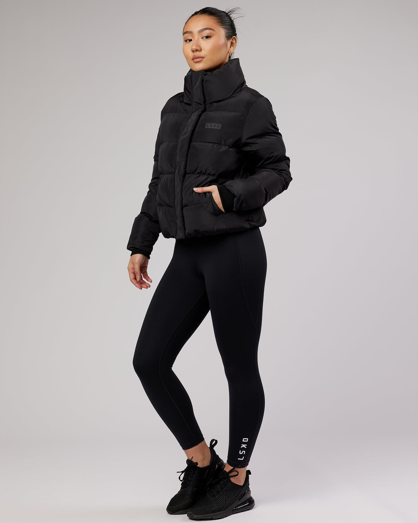Model wearing Daily Puffer Jacket - Black