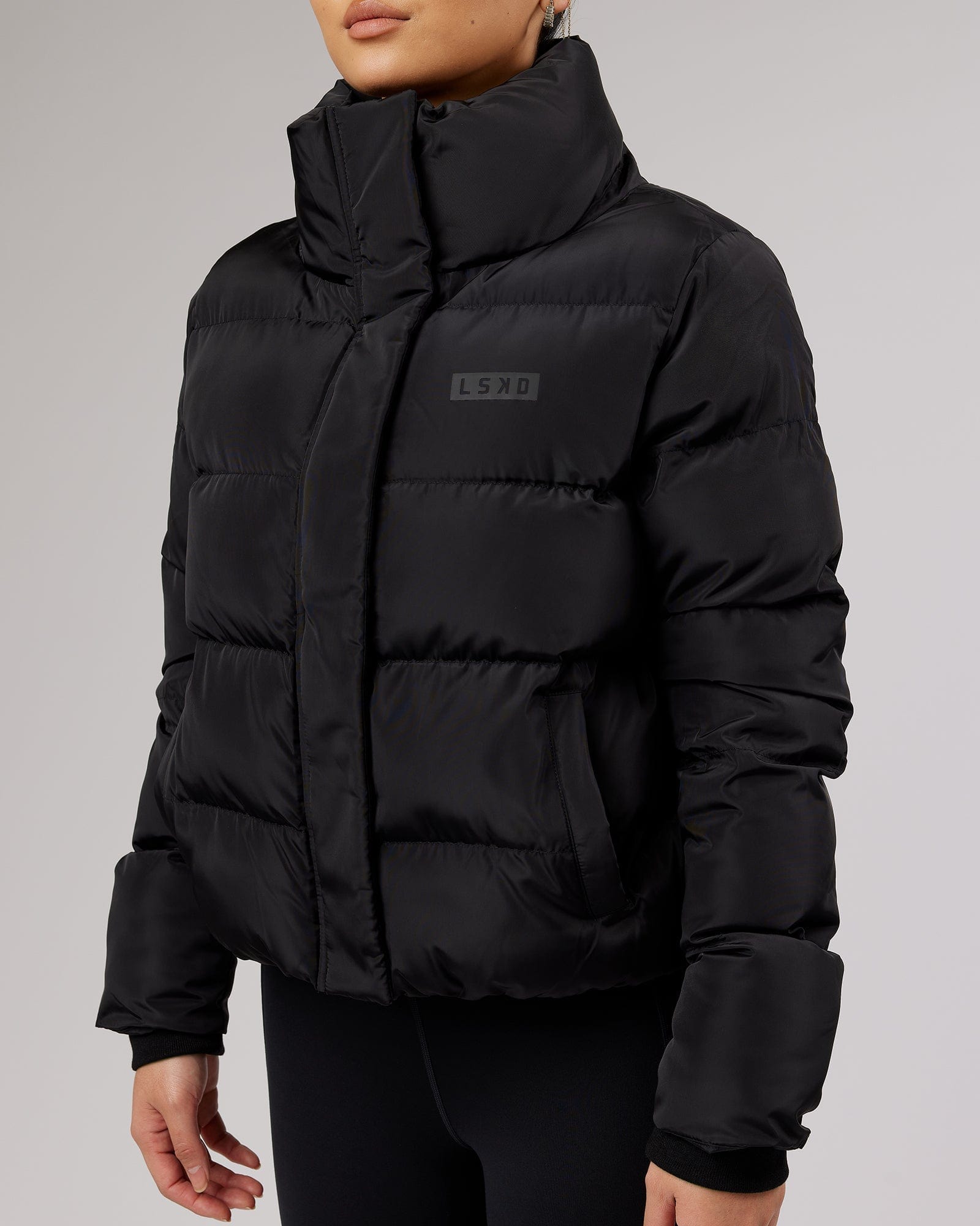 Model wearing Daily Puffer Jacket - Black