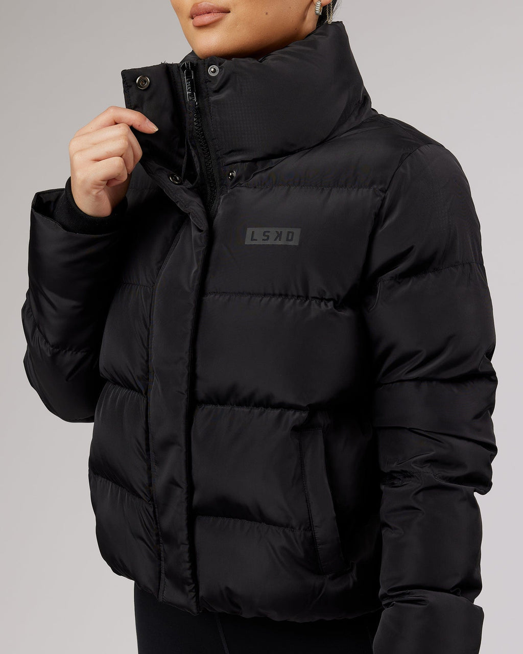 Model wearing Daily Puffer Jacket - Black