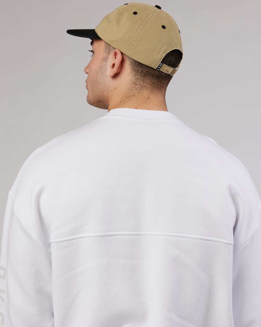 Model wearing Slouch Vintage Fit Cap - Khaki-Black