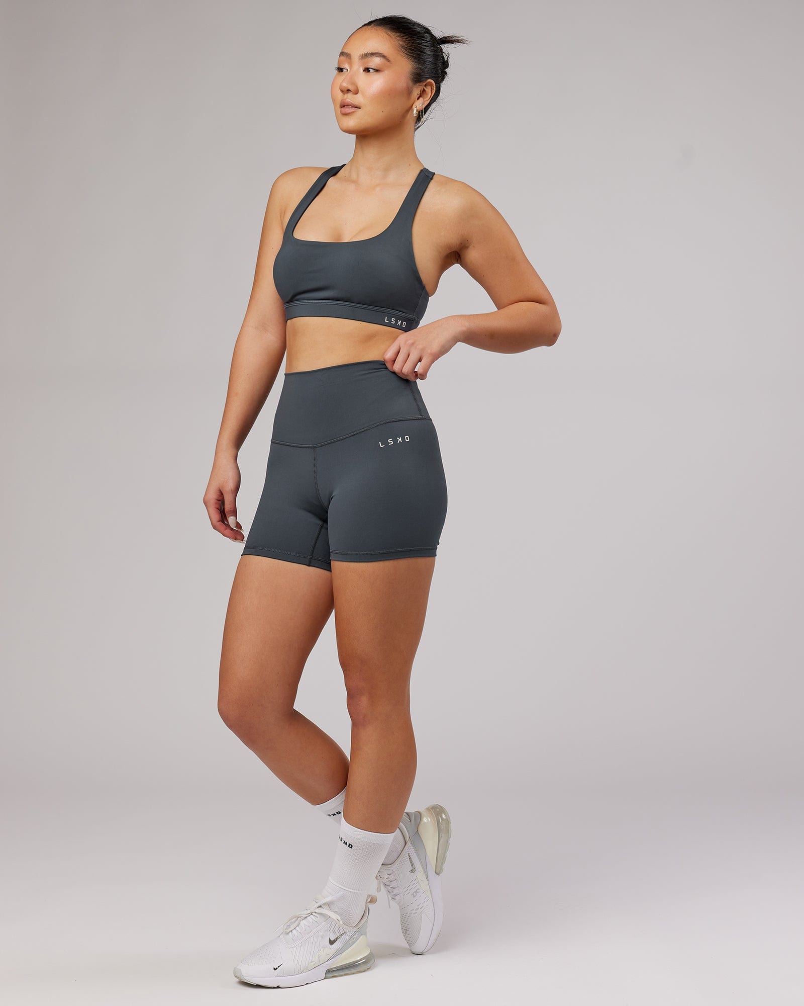 Model wearing Base X-Short Tight - Ink