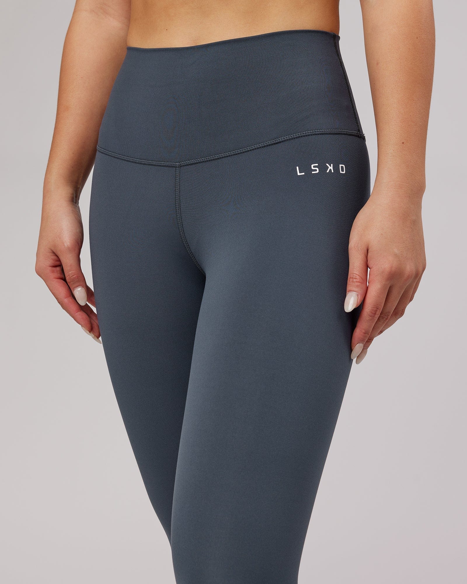 Model wearing Base 3/4 Length Tight - Ink