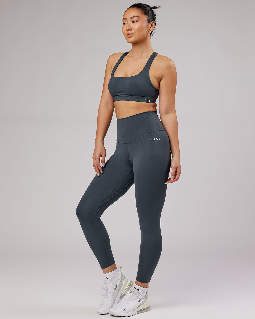 Model wearing Base 7/8 Length Tight - Ink