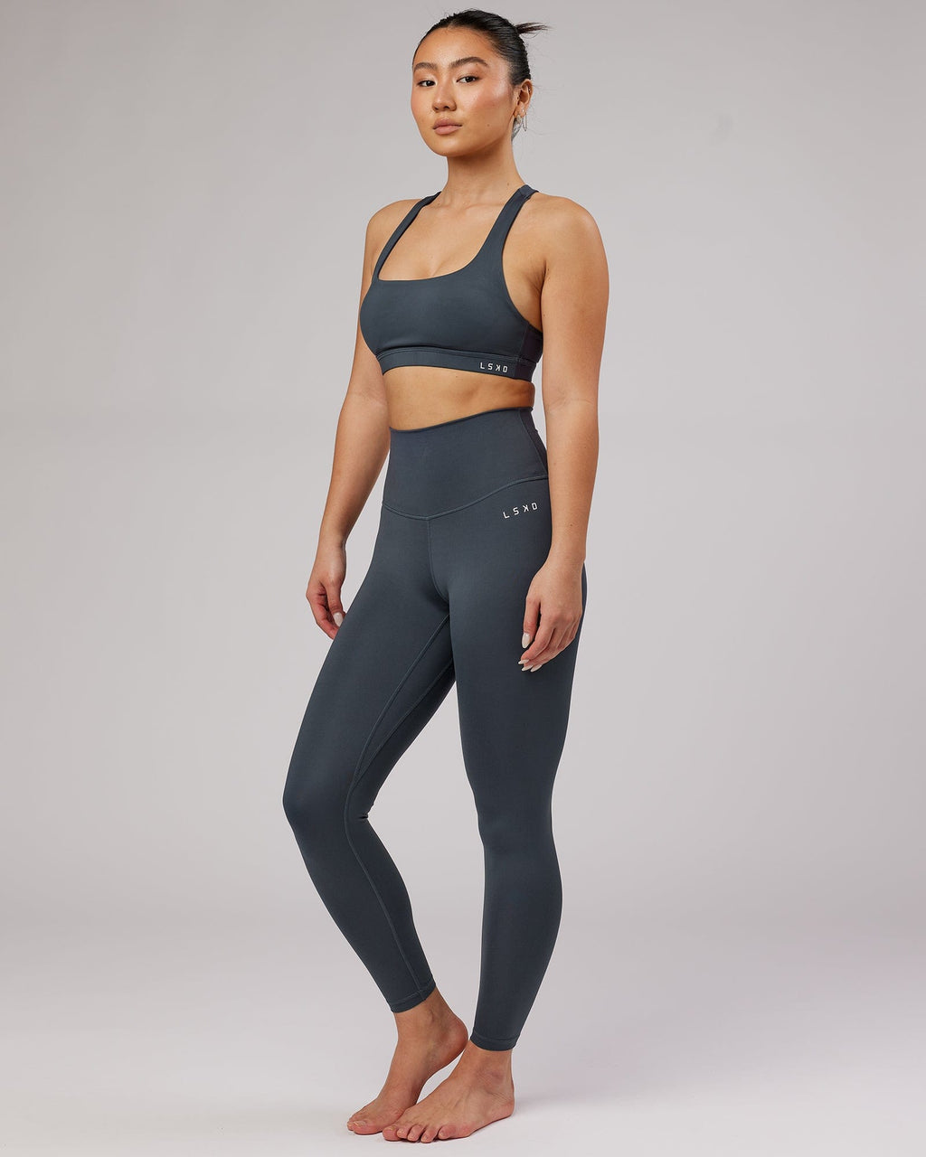 Model wearing Base Full Length Tight - Ink