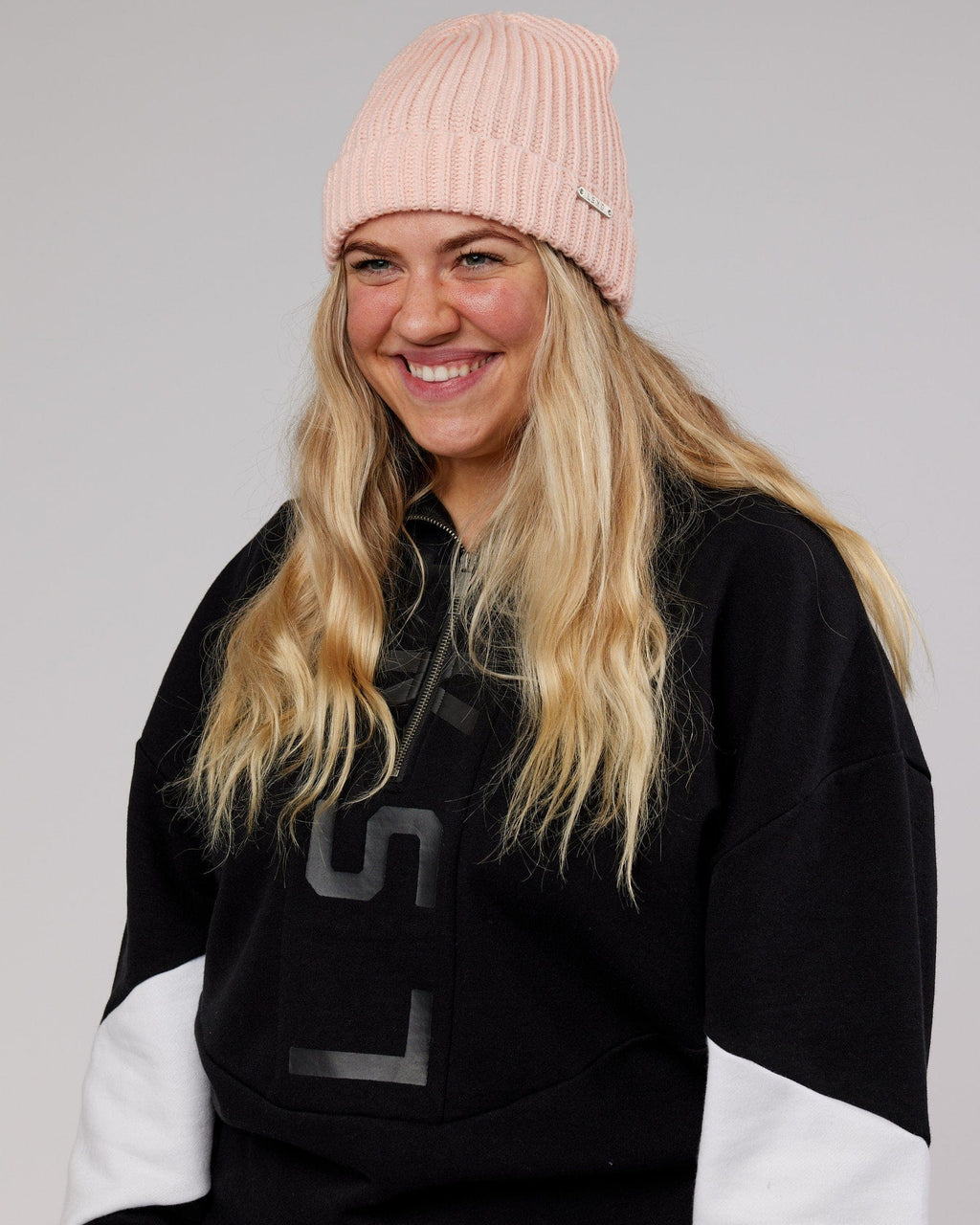 Model wearing Alpine Beanie - Pink