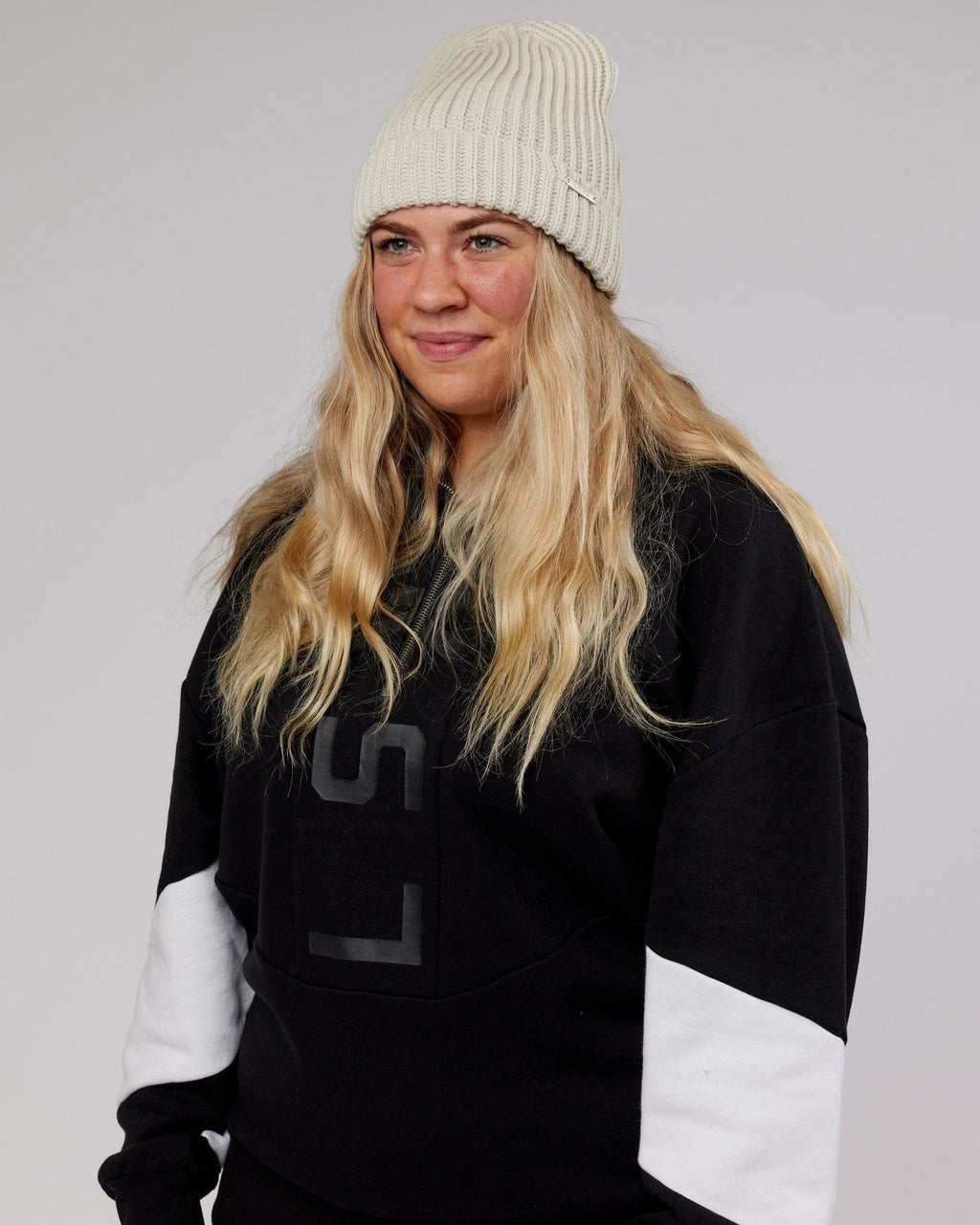 Model wearing Alpine Beanie - Bone