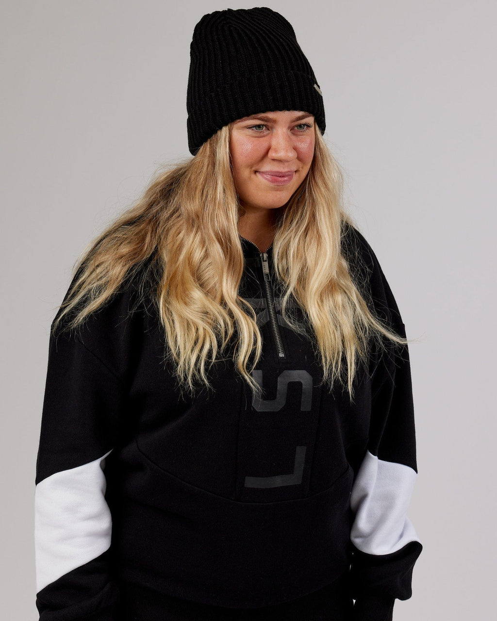 Model wearing Alpine Beanie - Black