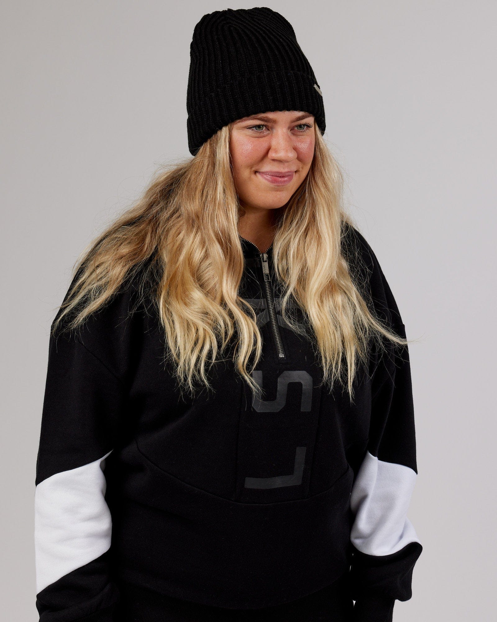 Model wearing Alpine Beanie - Black