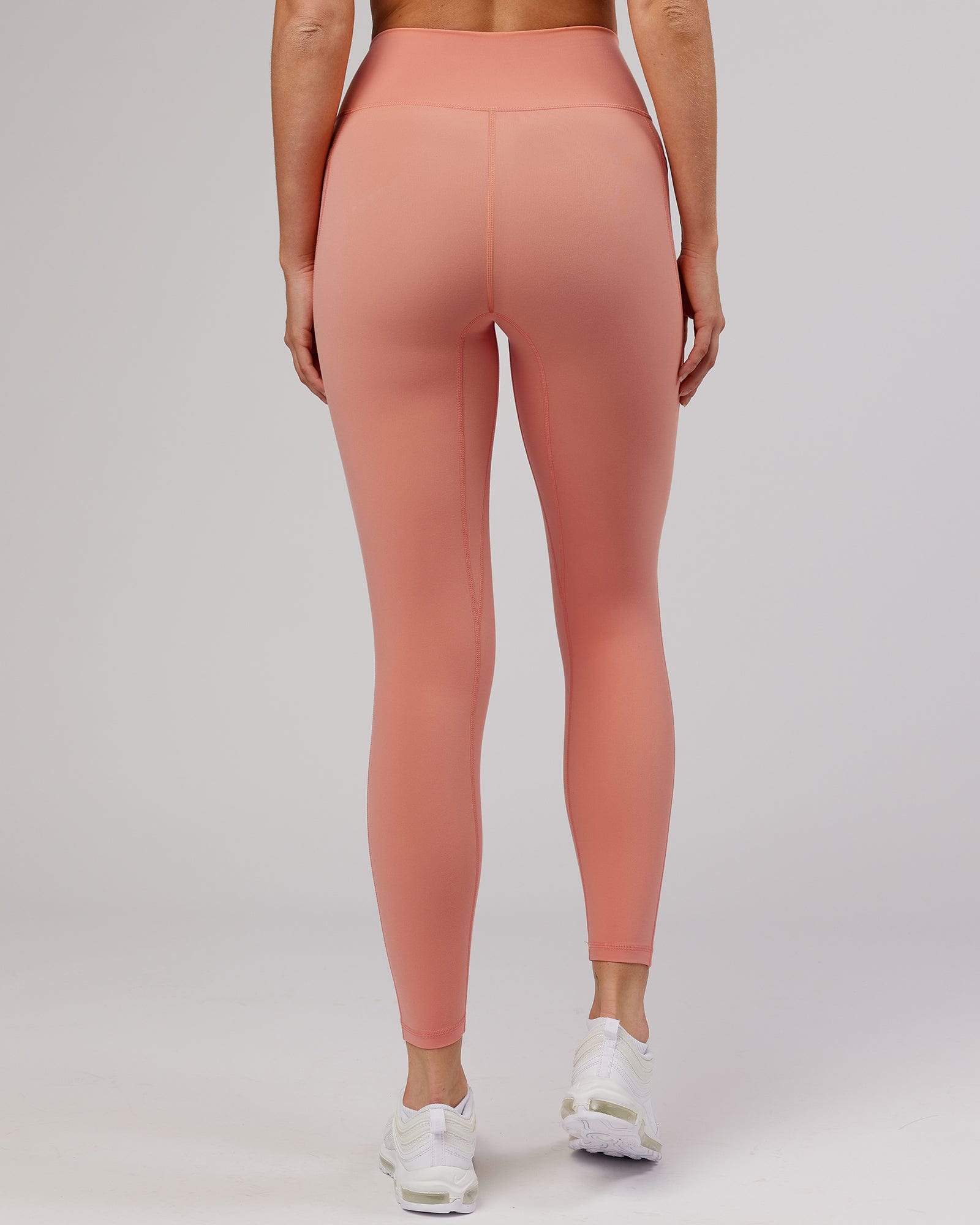 Model wearing Energise Full Length Tight - Peach
