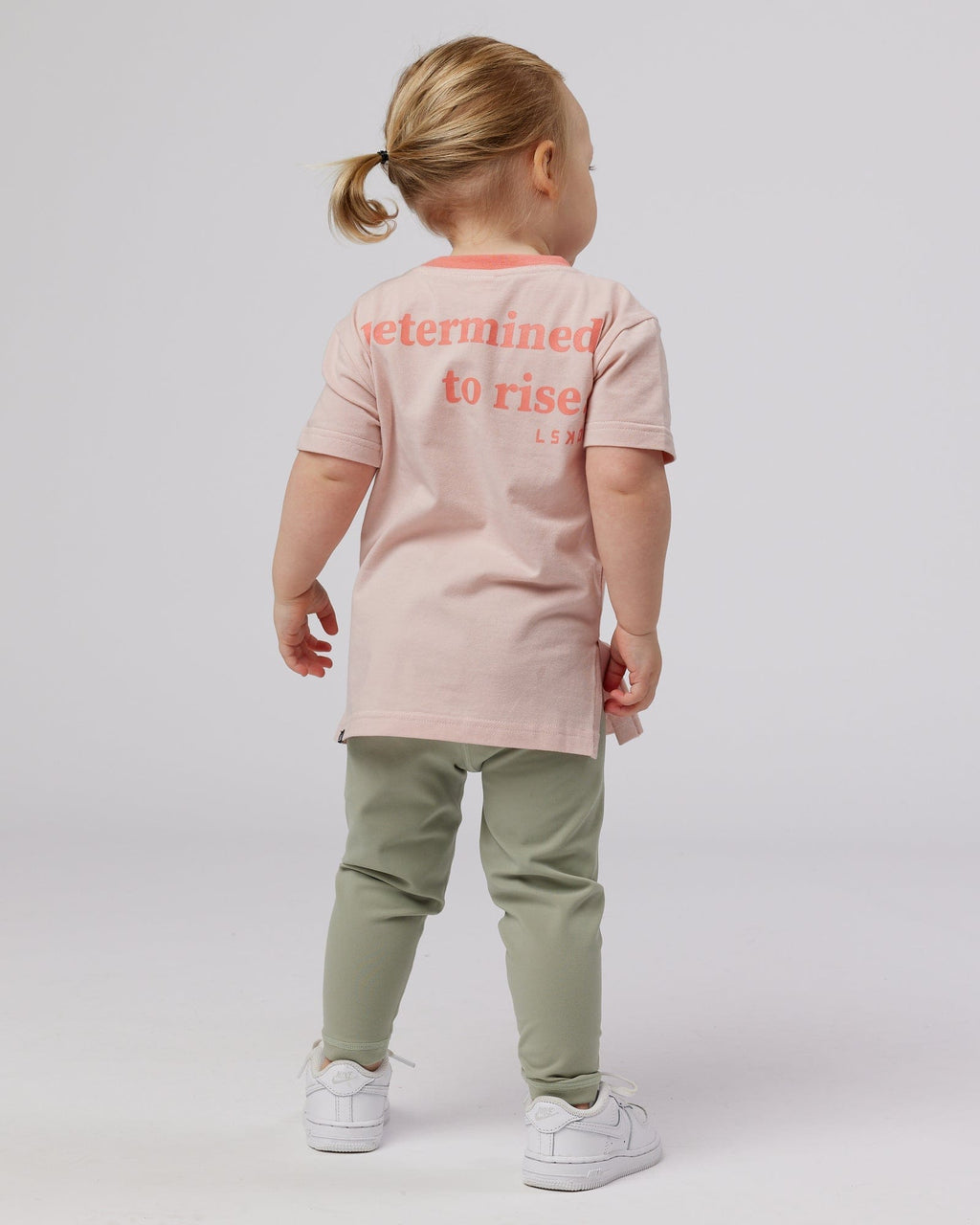 Model wearing Rise FLXCotton Tee (00-8) - Peach Flush