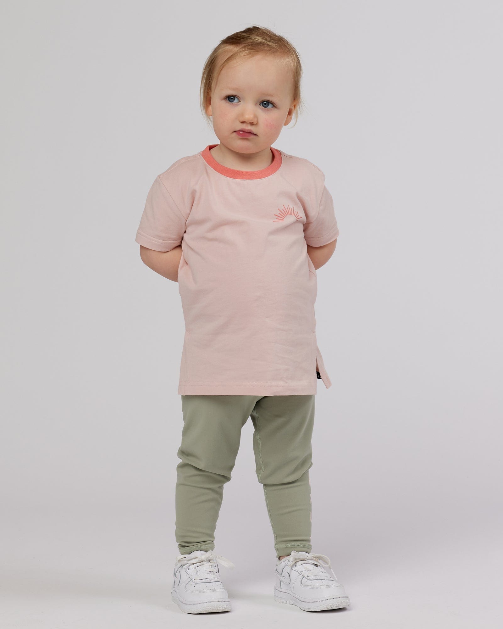 Model wearing Rise FLXCotton Tee (00-8) - Peach Flush