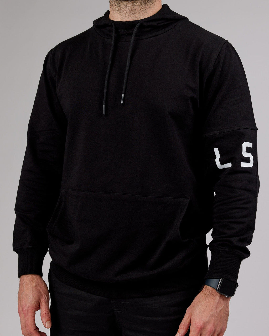 Model wearing Perimeter FLXFleece Hoodie - Black