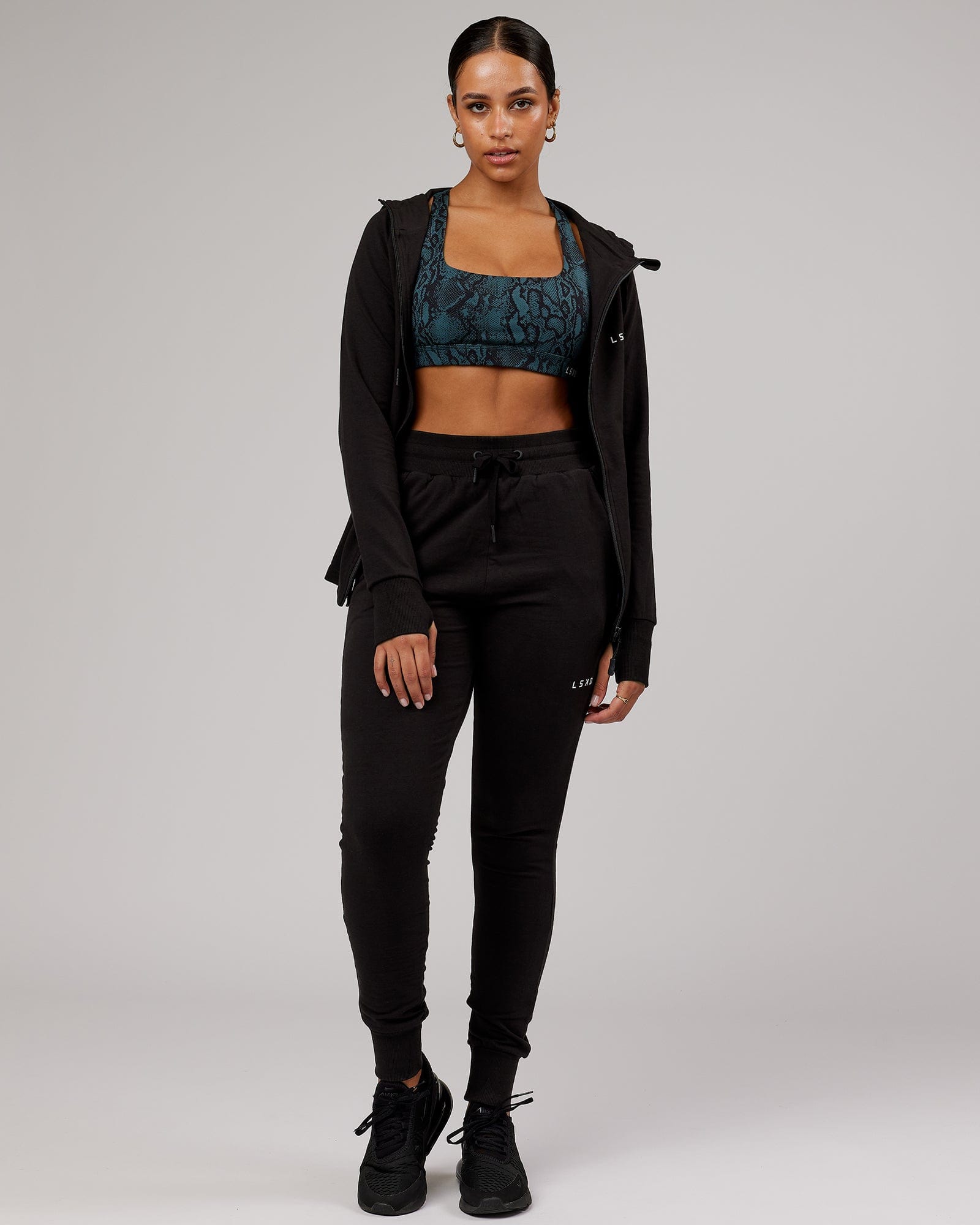 Model wearing PB Jogger - Black-Tonal