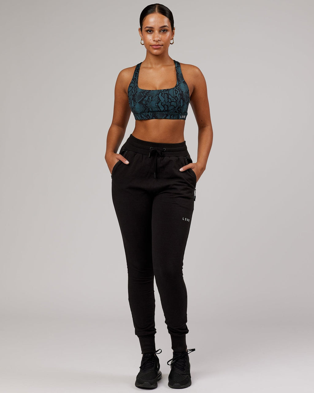 Model wearing PB Jogger - Black-Tonal