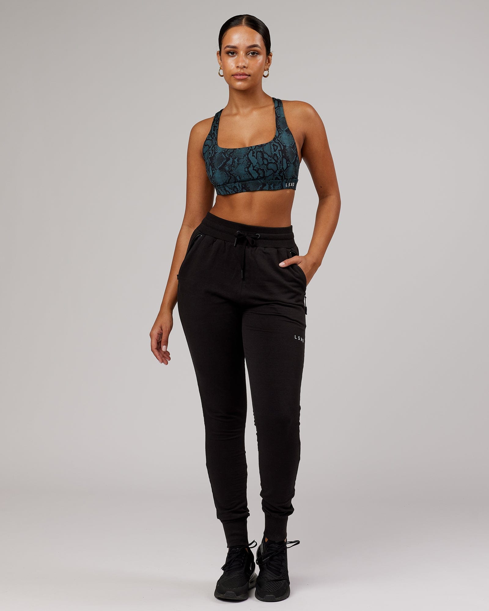 Model wearing PB Jogger - Black-Tonal