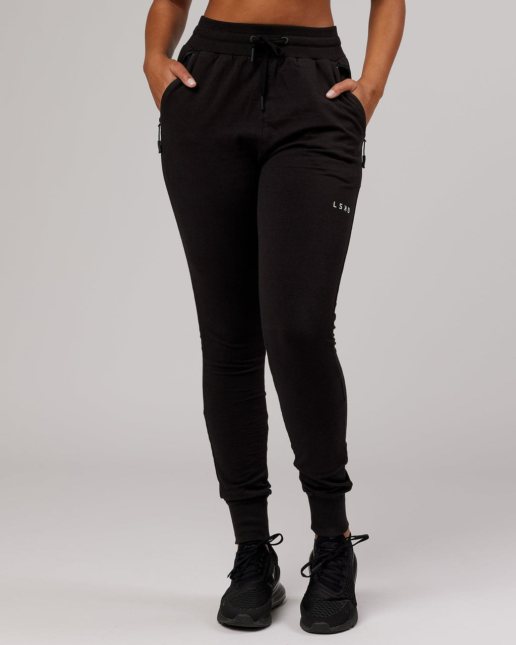Model wearing PB Jogger - Black-Tonal