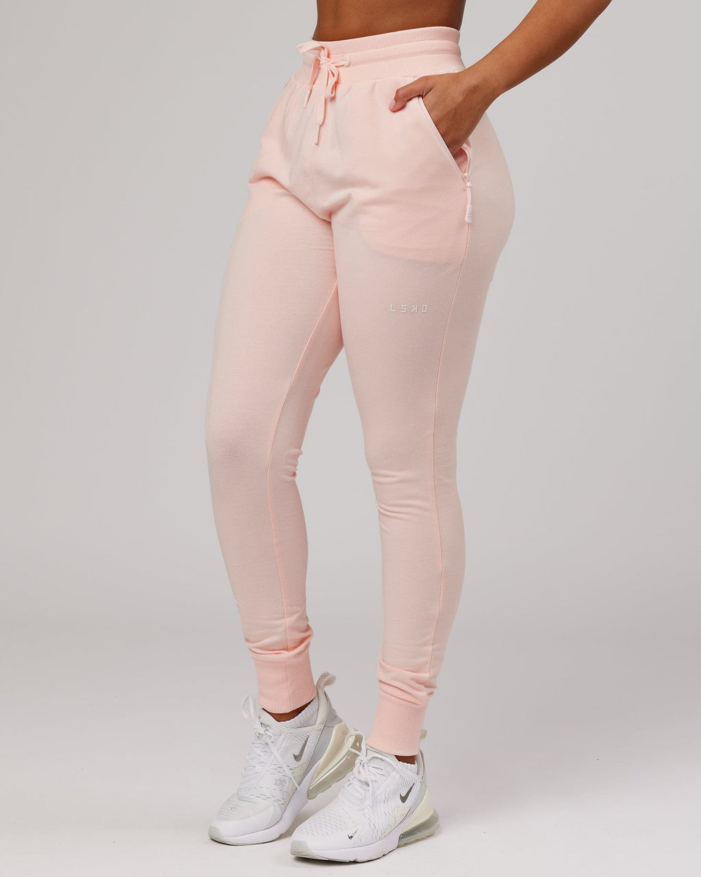 Model wearing PB Jogger - Pink-Tonal