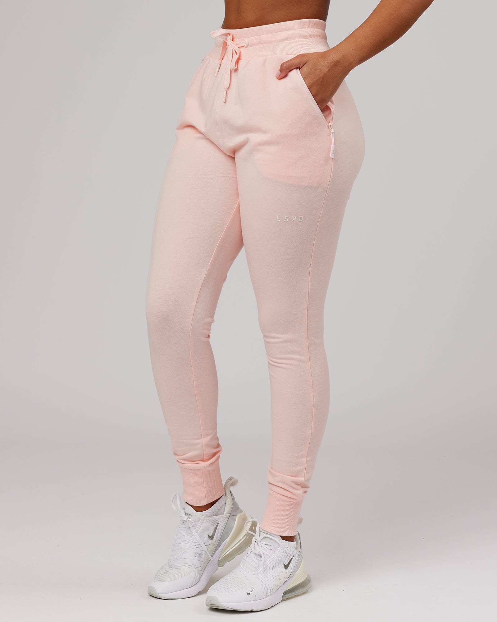 Model wearing PB Jogger - Pink-Tonal