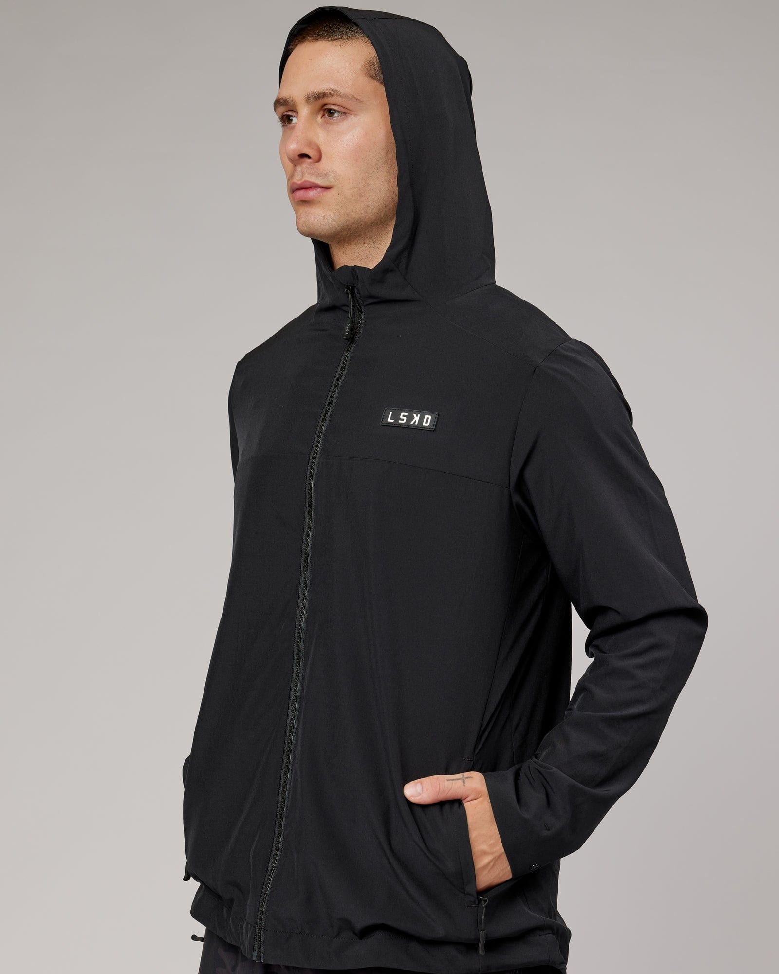 Model wearing Functional Training Jacket - Black