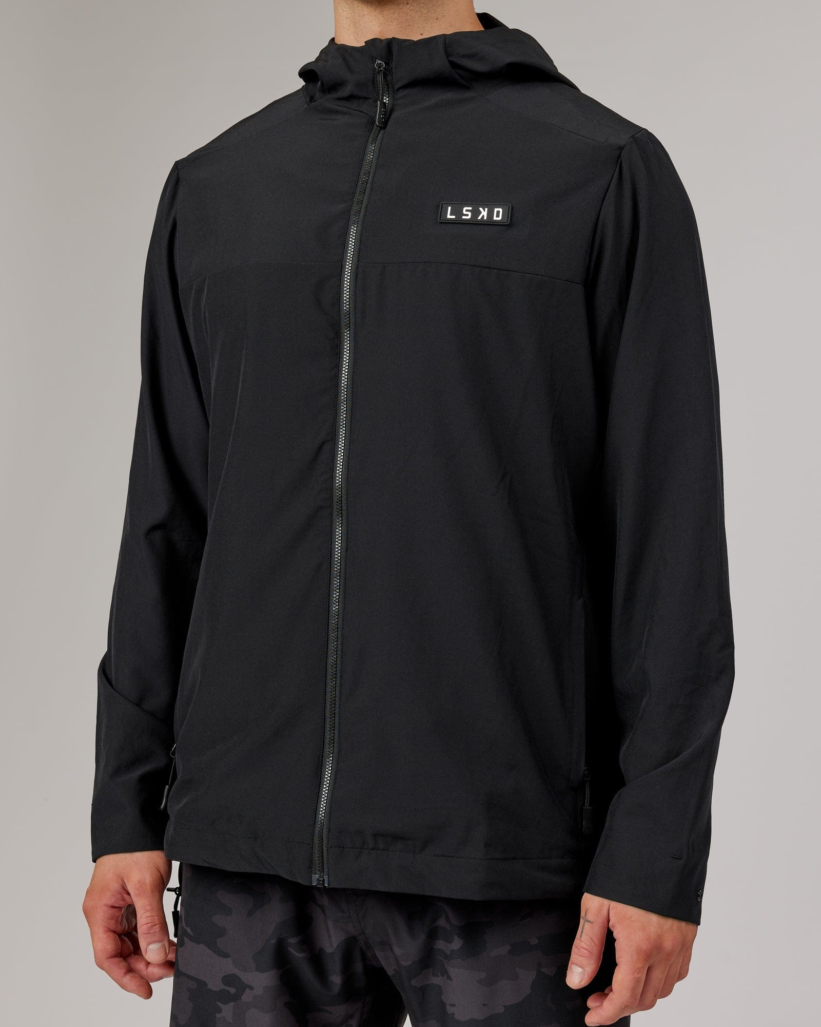 Model wearing Functional Training Jacket - Black