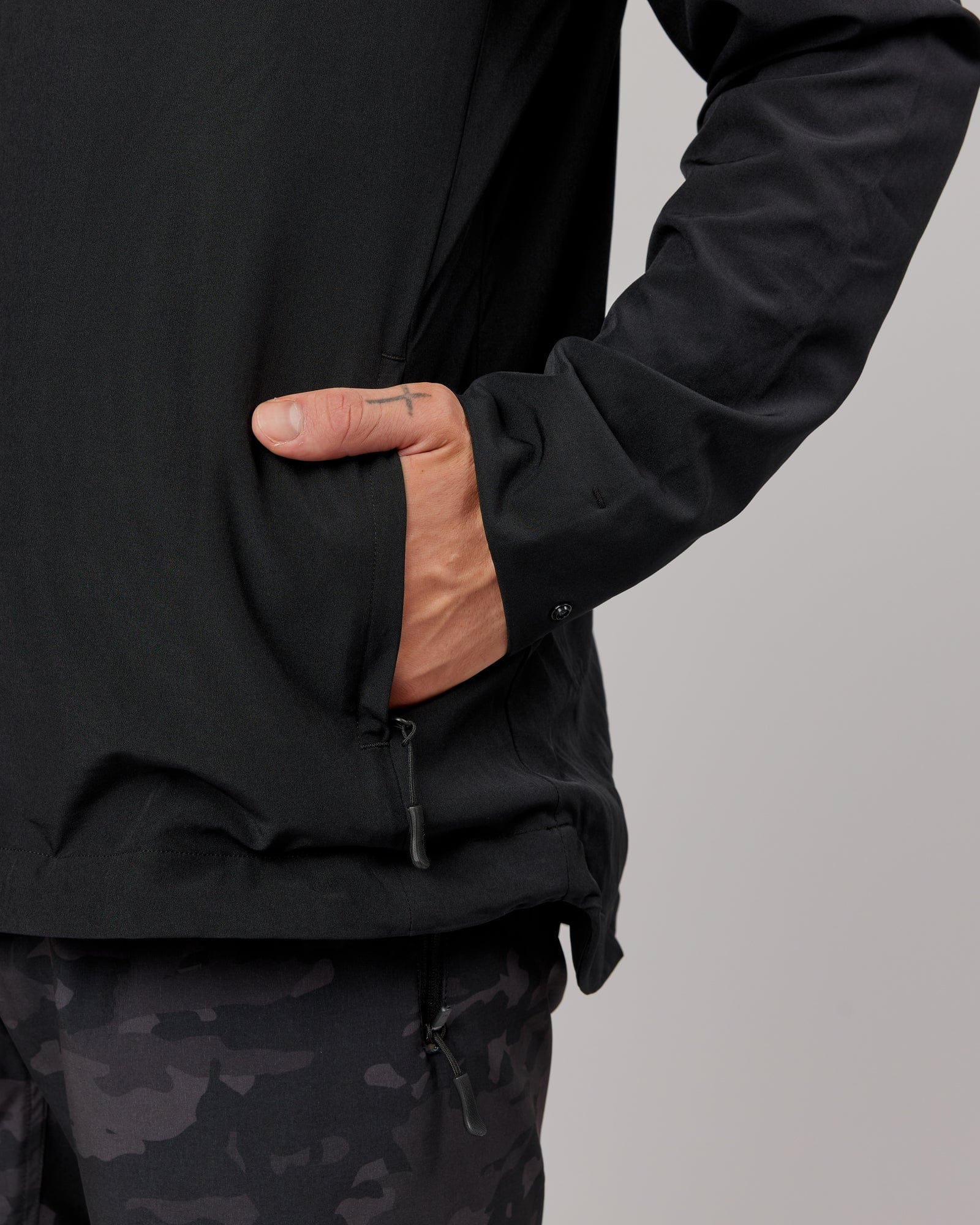 Model wearing Functional Training Jacket - Black