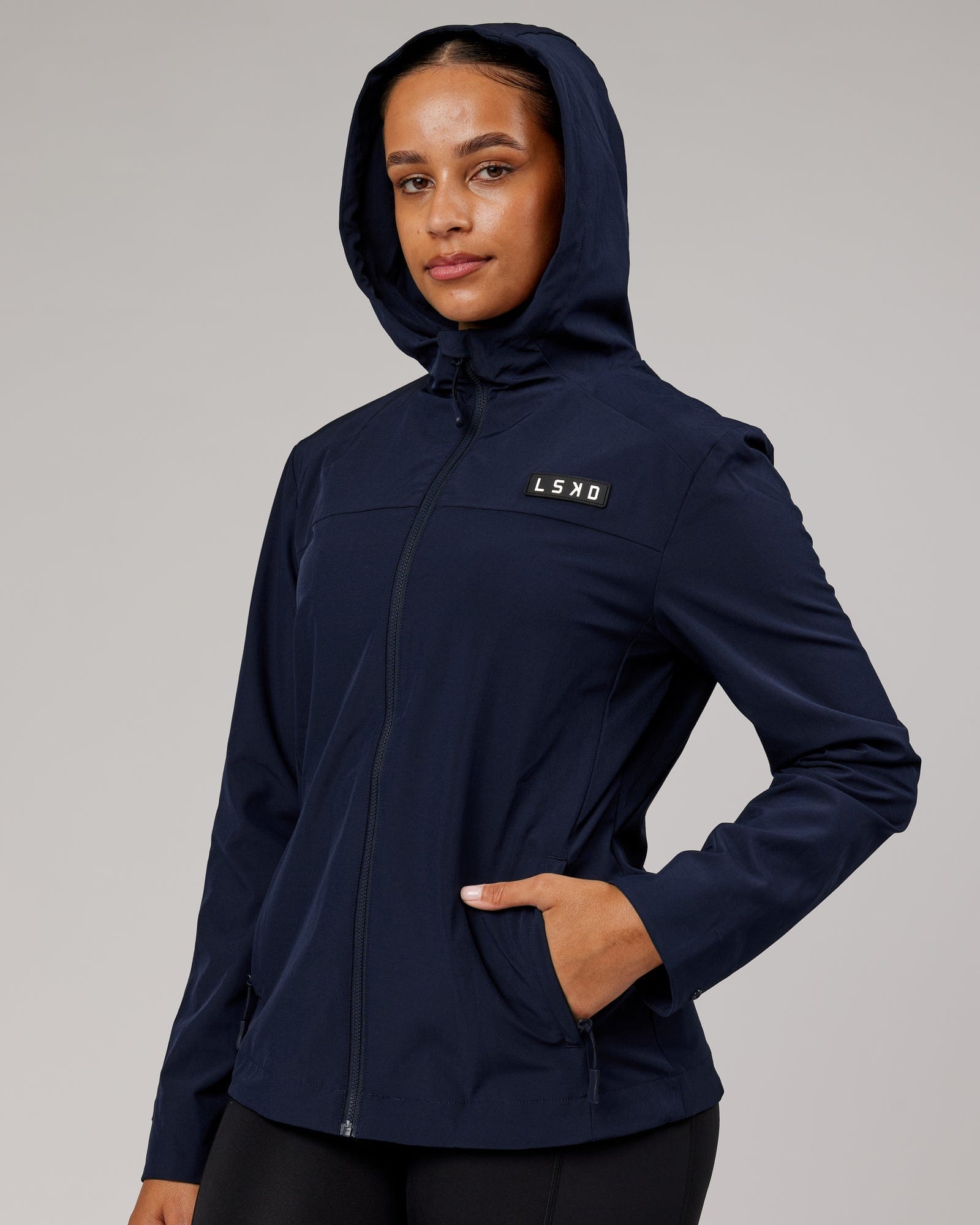 Model wearing Functional Training Jacket - Navy
