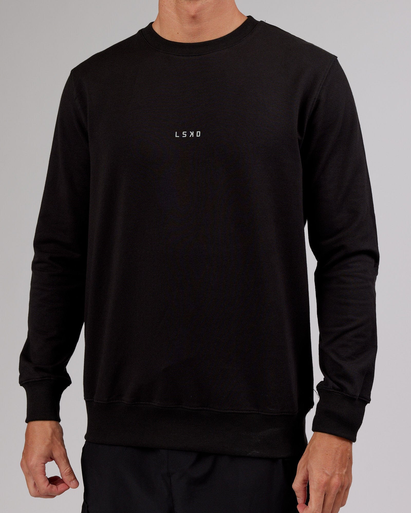 Model wearing Base Sweater - Black