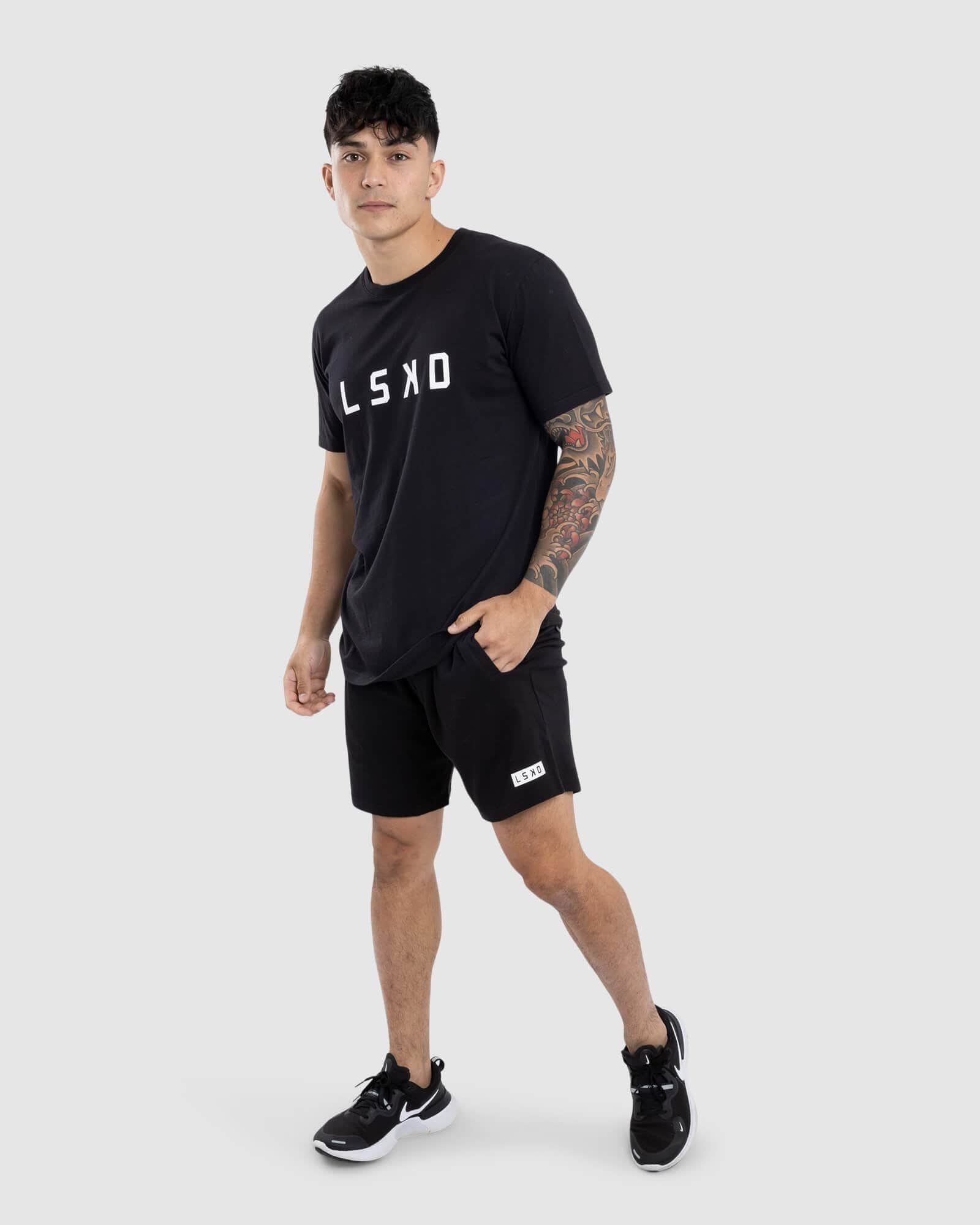 Model wearing Staple Jersey Short - Black