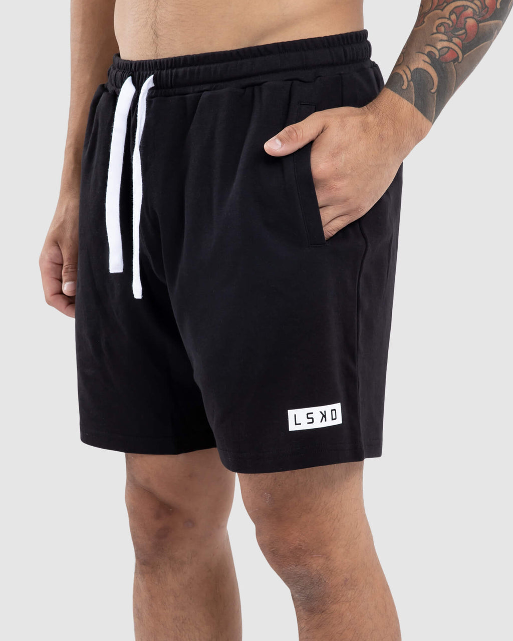 Model wearing Staple Jersey Short - Black
