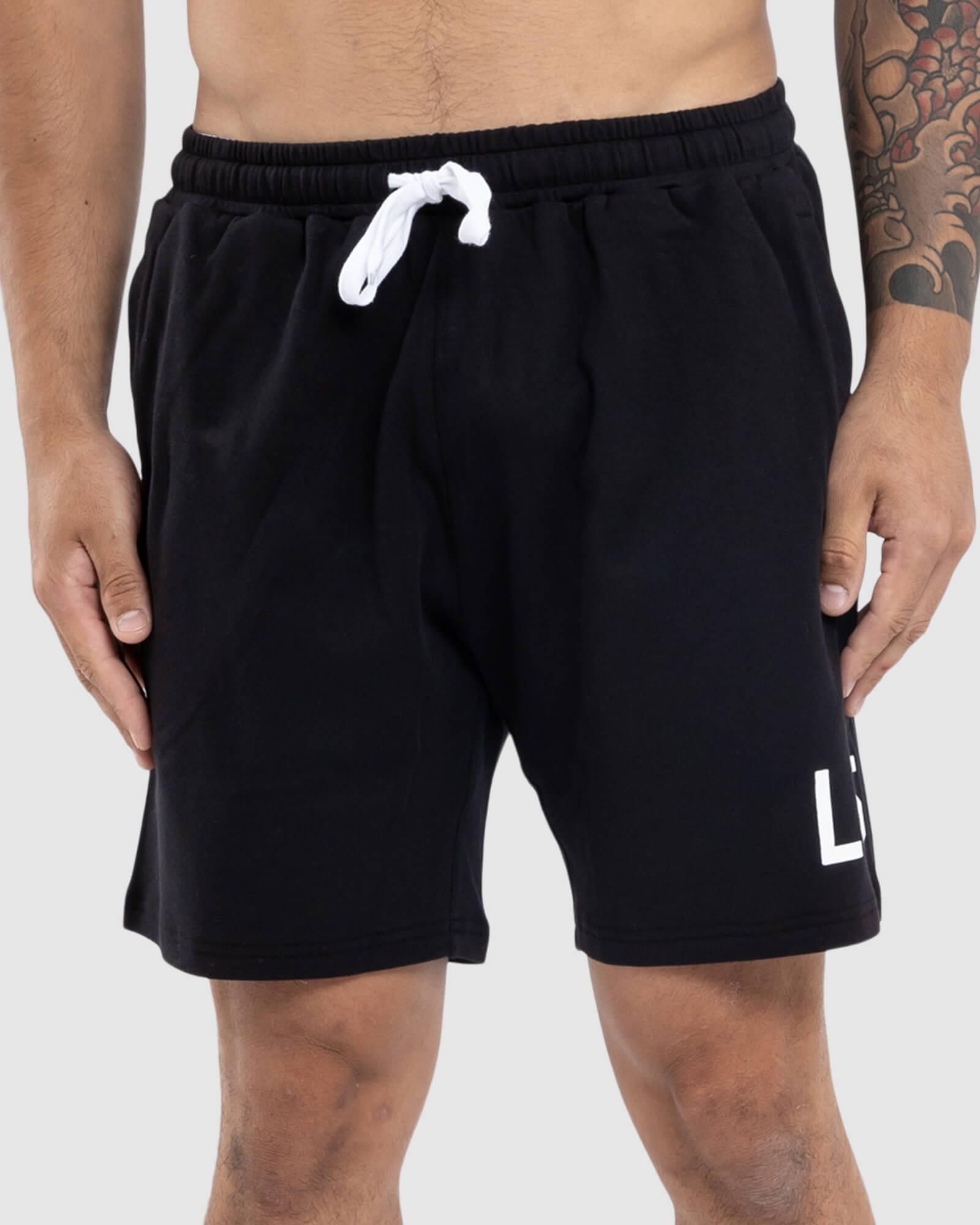 Model wearing Wrap Jersey Short - Black