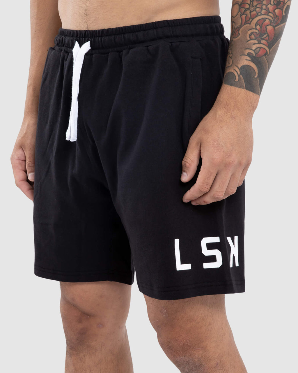 Model wearing Wrap Jersey Short - Black