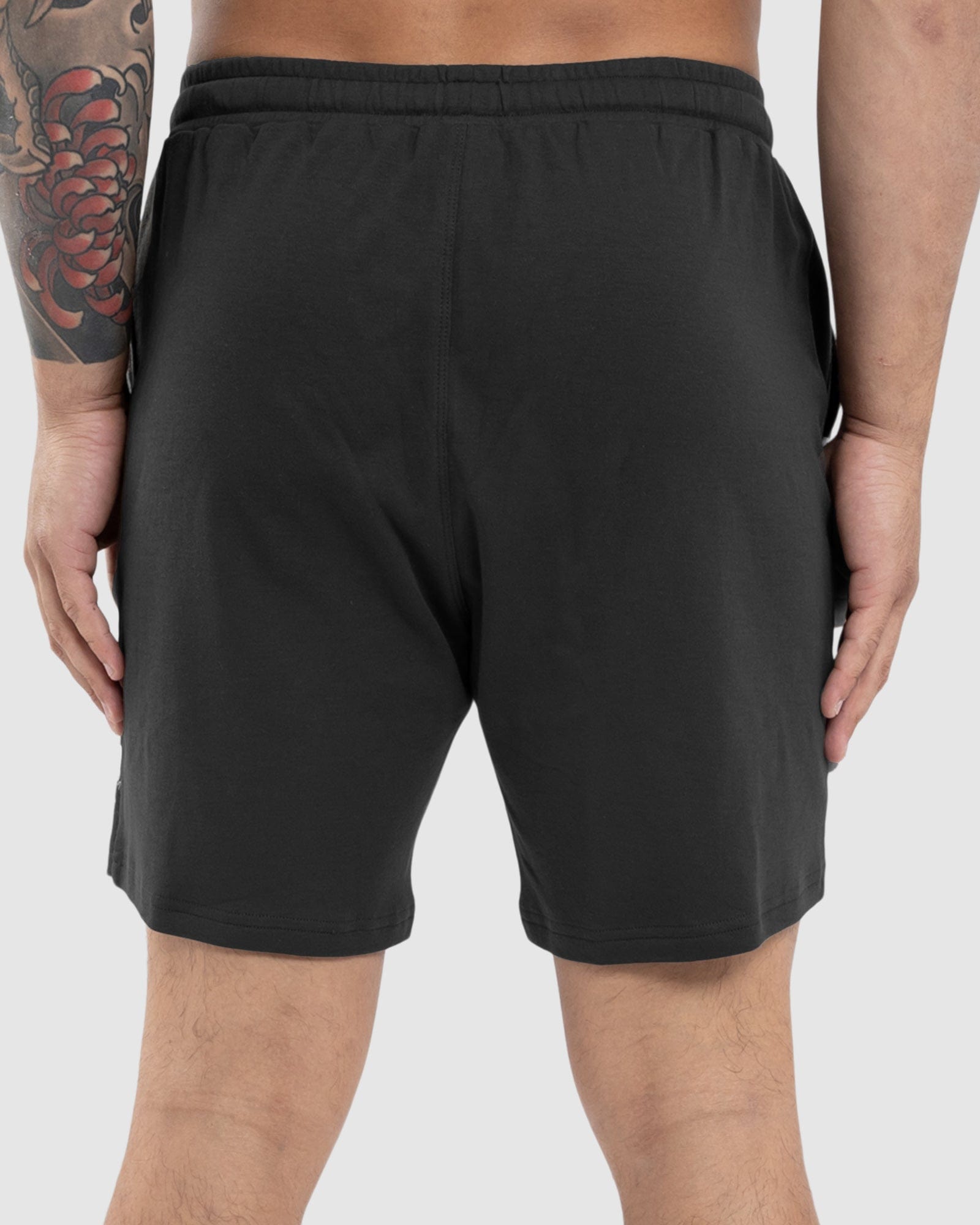 Model wearing Faculty Jersey Short - Vintage Black