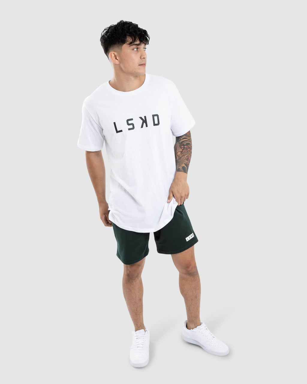 Model wearing Staple Jersey Short - Vital Green