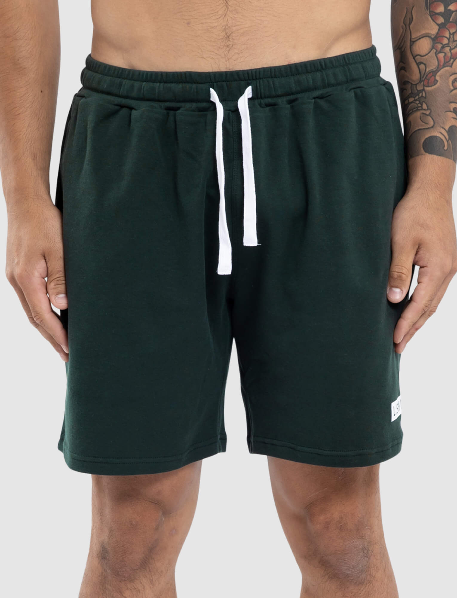 Model wearing Staple Jersey Short - Vital Green