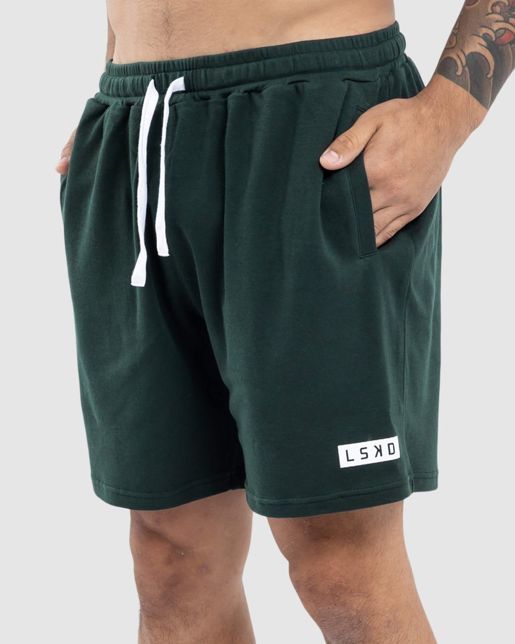 Model wearing Staple Jersey Short - Vital Green