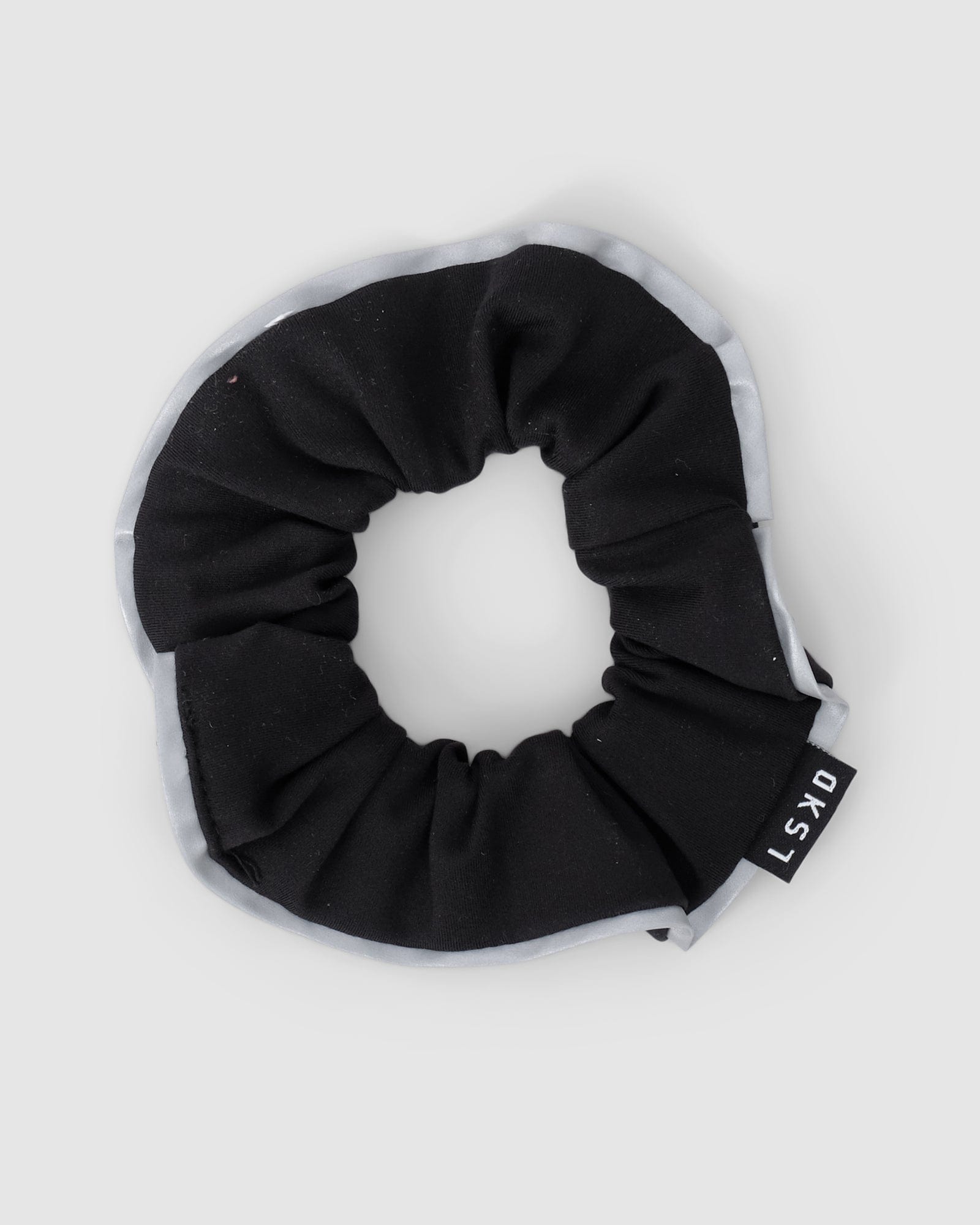 Model wearing Base Scrunchie - Black-Reflective