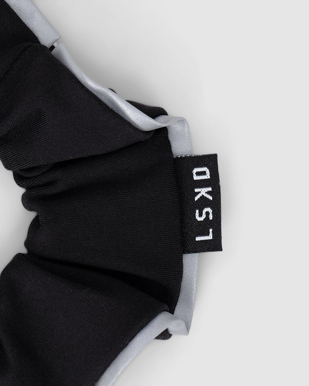 Model wearing Base Scrunchie - Black-Reflective