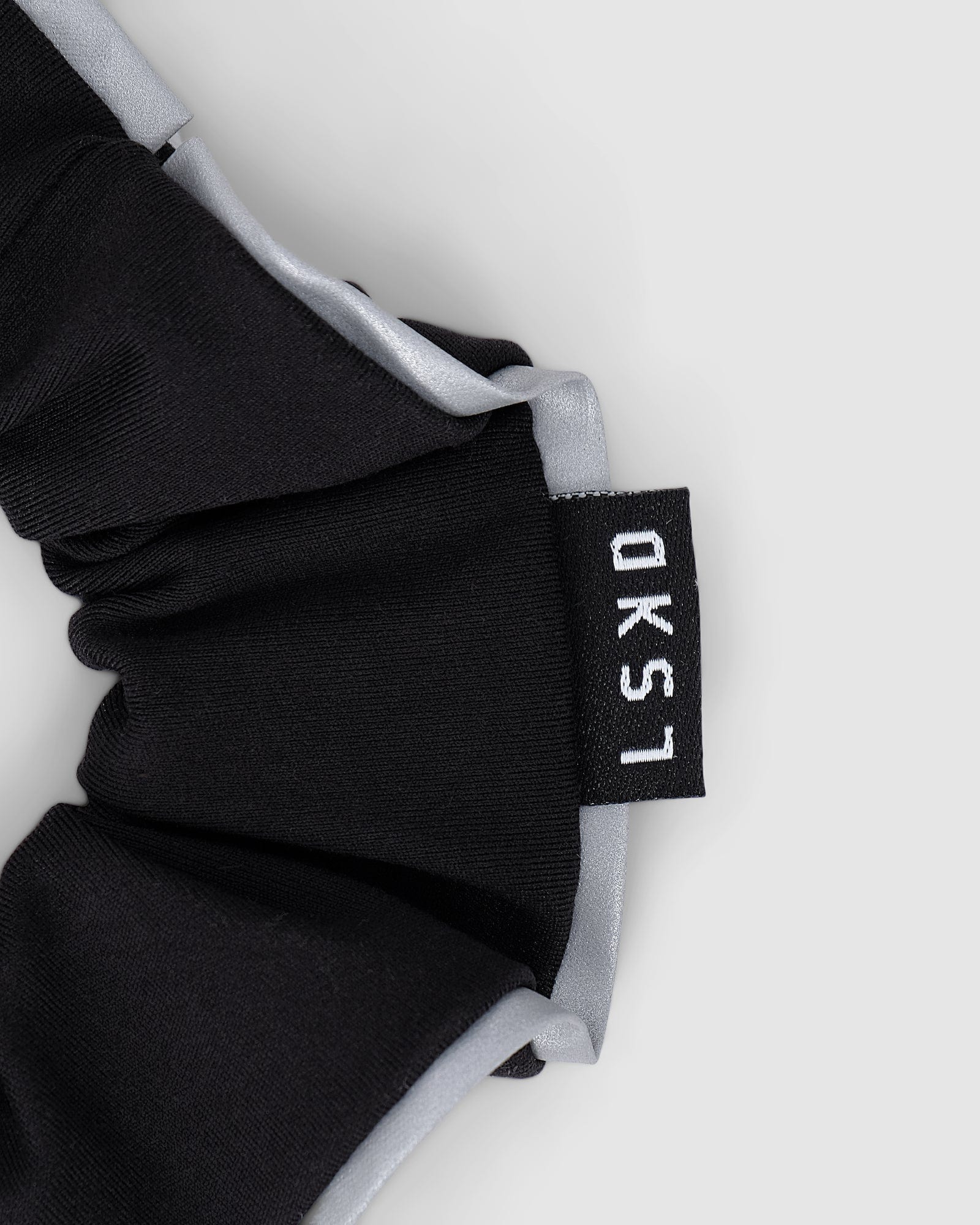 Model wearing Base Scrunchie - Black-Reflective