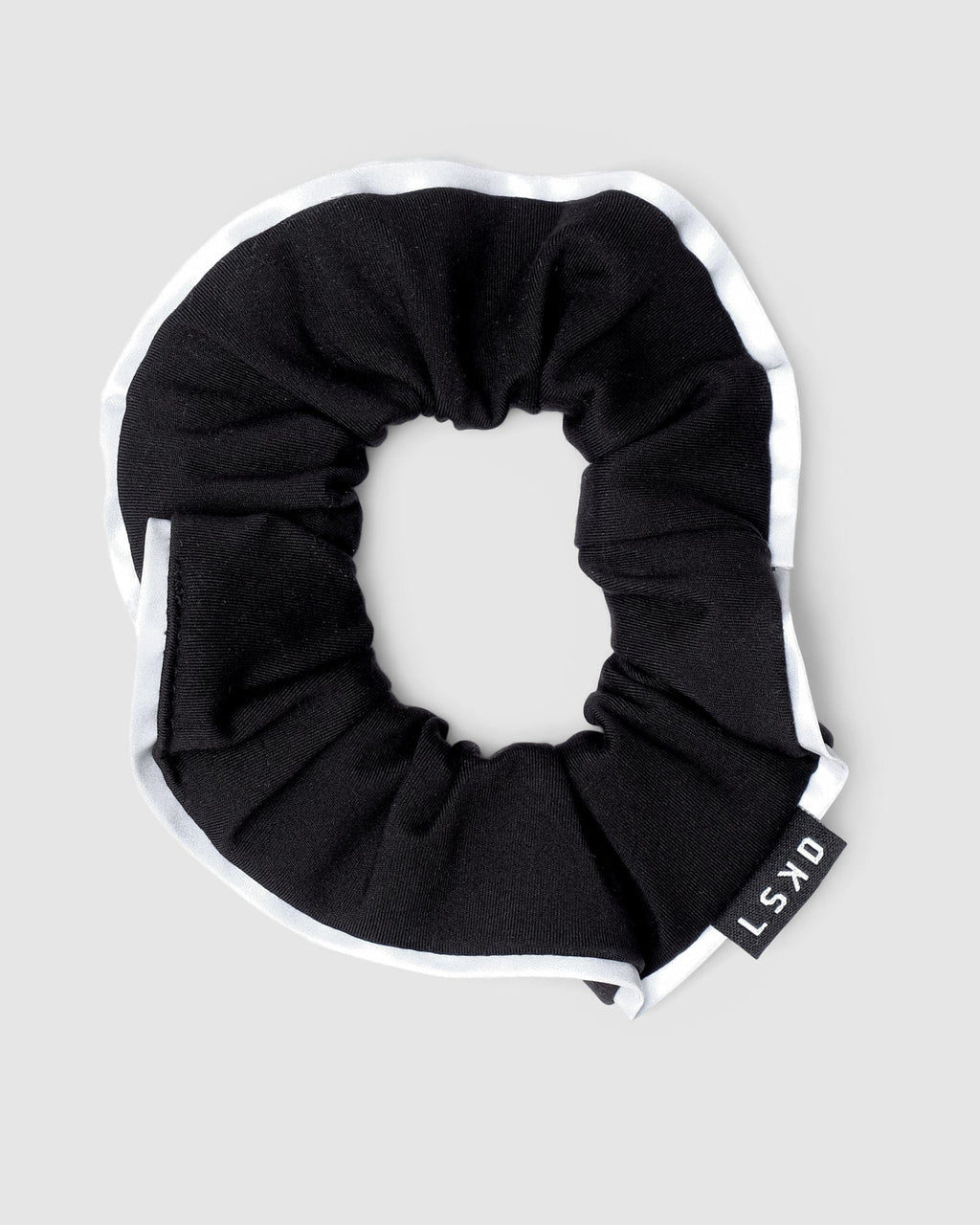 Model wearing Base Scrunchie - Black-Reflective