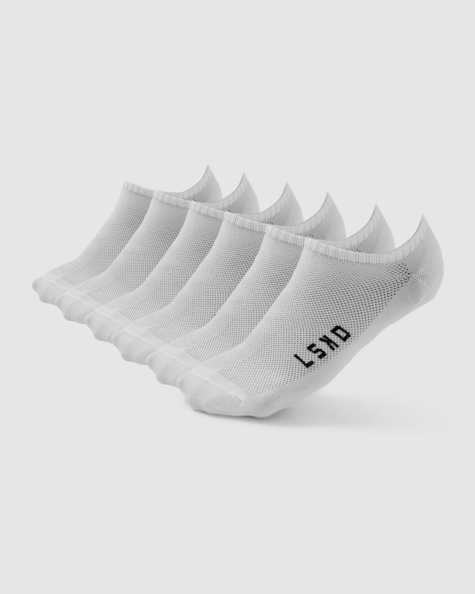 Model wearing Womens Covert Sock - 3 pack - White