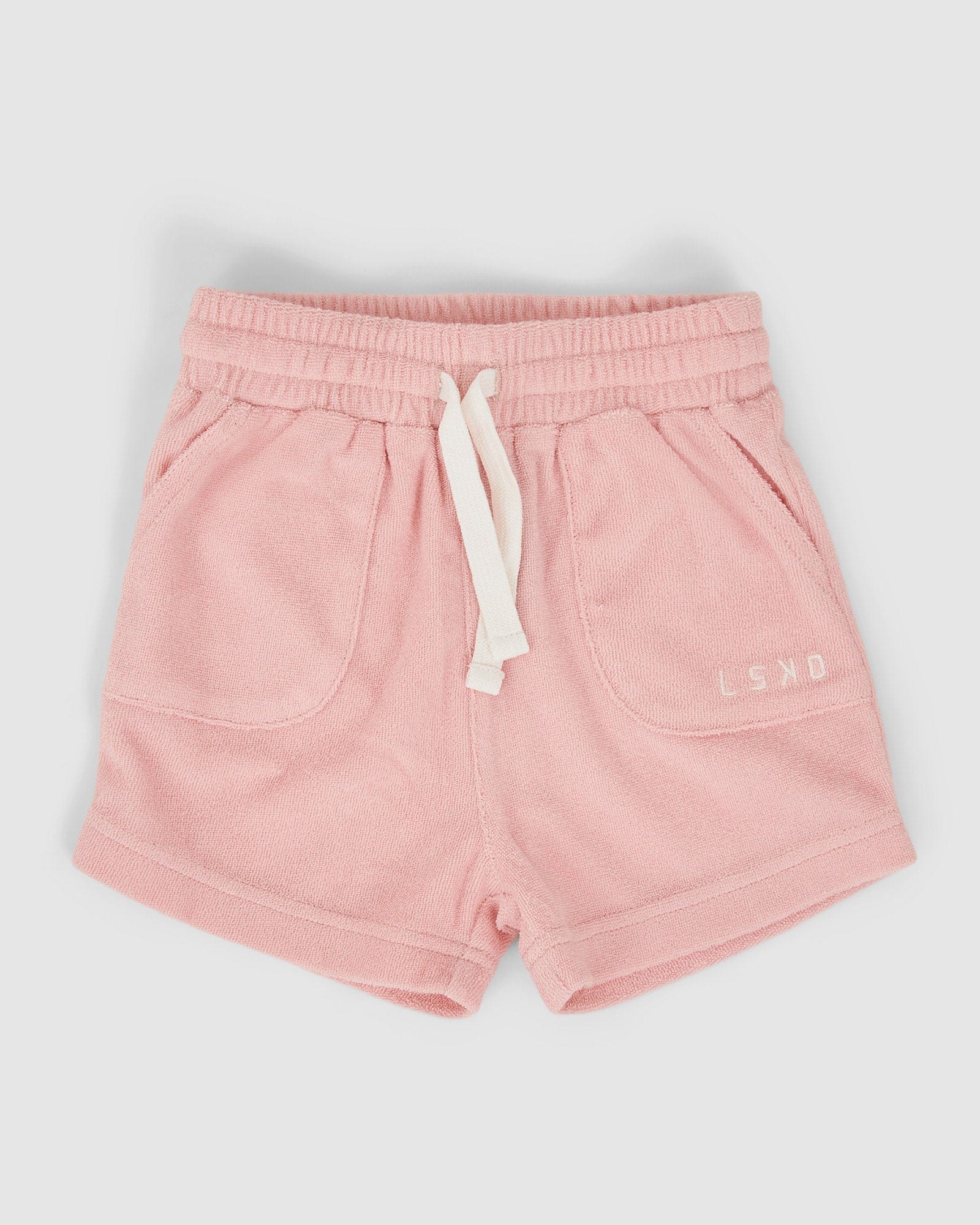 Model wearing Field Shorts (00-8) - Pink